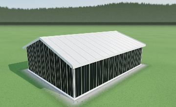 Blank 30 by 40 post-frame building rendered in AllProBuilder