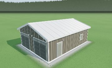 Two-car garage rendered in AllProBuilder