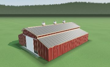 Horse barn rendered in AllProBuilder